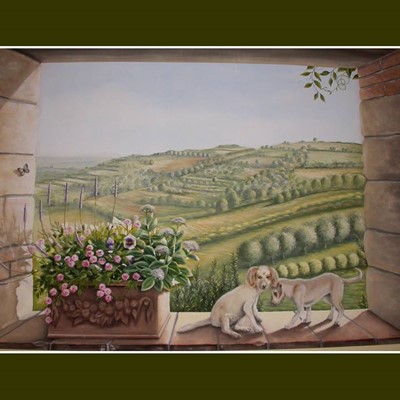 dipinto su tela villa privata Tregnago (VR)